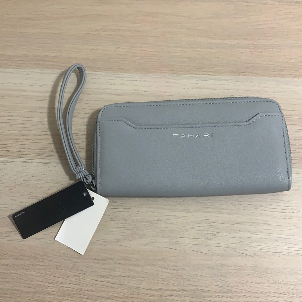 Tahari Grey Wristlet
